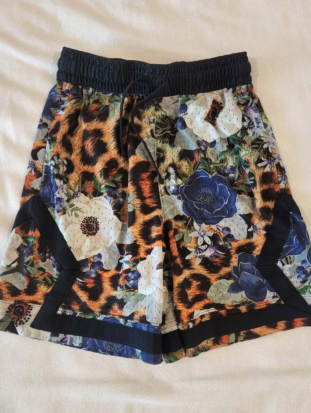 Nike Air Jordan Shorts Men Small Mesh Diamond Dri-Fit Basketball Floral FQ2945